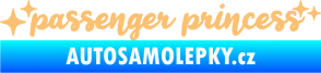 Samolepka Passenger Princess 002 nápis s hvězdičkami béžová