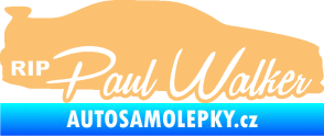 Samolepka Paul Walker 005 RIP béžová
