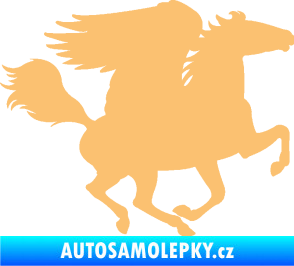 Samolepka Pegas 001 pravá okřídlený kůň béžová