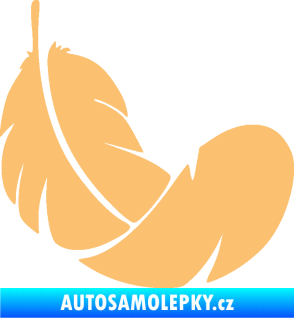 Samolepka Peříčko 008 pravá béžová