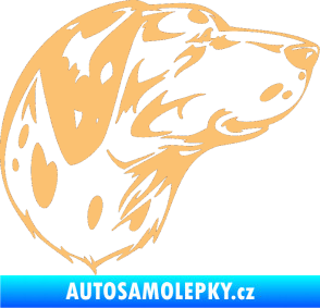 Samolepka Pes 002 pravá Dalmatin béžová