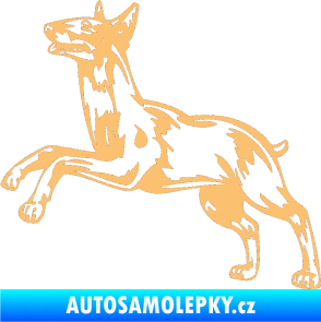 Samolepka Pes 015 levá Bulteriér béžová