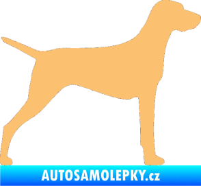 Samolepka Pes 052 pravá Ohař béžová