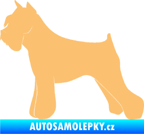 Samolepka Pes 091 levá Knírač béžová