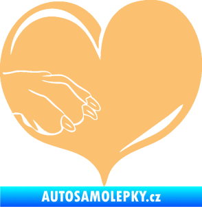 Samolepka Pes 102 levá packa béžová