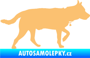 Samolepka Pes 121 pravá německý ovčák béžová