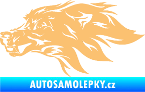 Samolepka Pes 127 levá hlava béžová