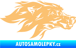 Samolepka Pes 127 pravá hlava béžová