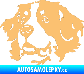 Samolepka Pes 131 levá bernský salašnický pes béžová