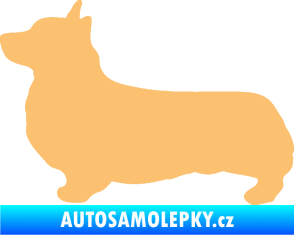 Samolepka Pes 164 levá Welsh Corgi Pembroke béžová
