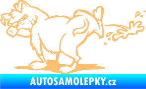 Samolepka Pes čůrá levá béžová