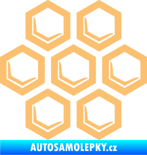 Samolepka Plástve 001 levá béžová