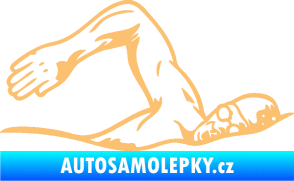 Samolepka Plavání pravá 002  béžová