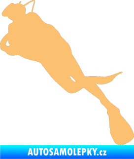Samolepka Potápěč 008 levá béžová