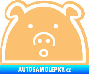 Samolepka Prasátko JDM styl béžová
