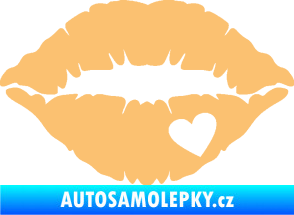 Samolepka Pusa 004 se srdíčkem pravá béžová