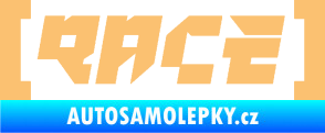 Samolepka Race nápis béžová