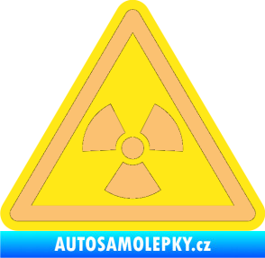 Samolepka Radioactive barevný trojúhelník béžová