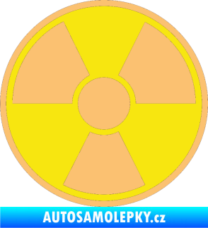 Samolepka Radioactive barevný béžová