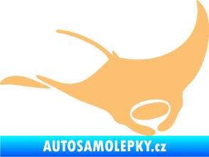 Samolepka Rejnok 003  pravá manta béžová