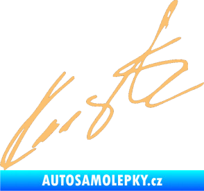 Samolepka Podpis Roman Kresta  béžová