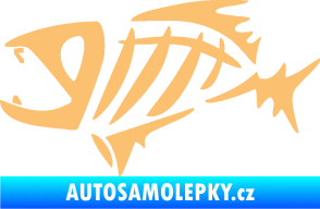 Samolepka Ryba kostra  007 levá béžová