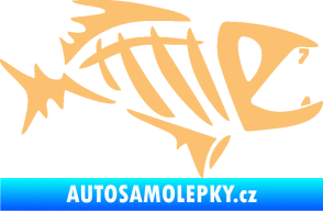 Samolepka Ryba kostra  007 pravá béžová