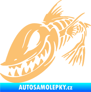 Samolepka Ryba kostra 001 levá béžová