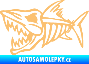 Samolepka Ryba kostra 002 levá béžová
