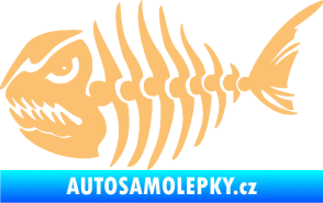 Samolepka Ryba kostra 004 levá béžová