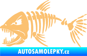 Samolepka Ryba kostra 005 levá béžová