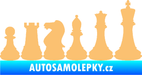 Samolepka Šachy 001 pravá béžová