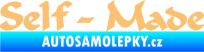 Samolepka Self made nápis béžová