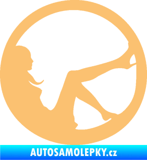 Samolepka Sexy lady 003 pravá v kruhu béžová