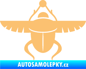 Samolepka Skarab - brouk vruboun 001 egyptský symbol béžová