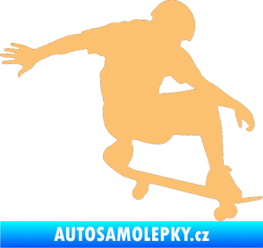 Samolepka Skateboard 012 pravá béžová