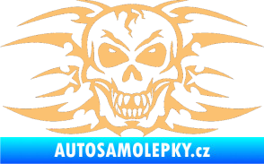 Samolepka Skeleton - lebka béžová