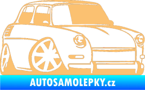 Samolepka Škoda 1000 karikatura pravá béžová