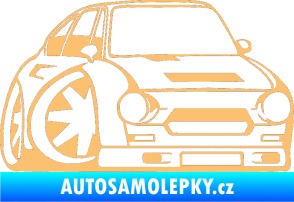 Samolepka Škoda 110r karikatura pravá béžová