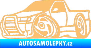 Samolepka Škoda Felicia korba karikatura levá béžová