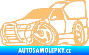 Samolepka Škoda Felicia pickup karikatura levá béžová