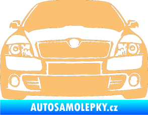 Samolepka Škoda Octavia 2 karikatura  béžová