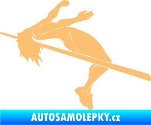 Samolepka Skok do výšky 001 levá atletika béžová