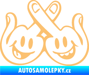 Samolepka Smajlíci f*ck levá béžová