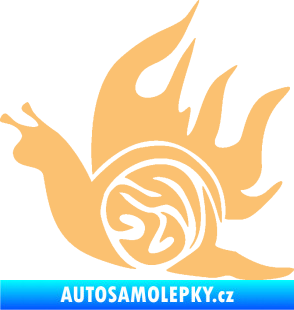 Samolepka Šnek s plameny levá béžová