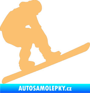 Samolepka Snowboard 002 pravá béžová
