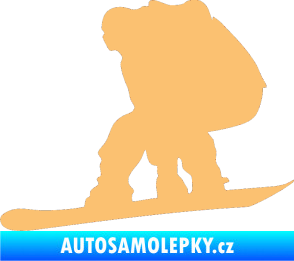 Samolepka Snowboard 010 levá béžová