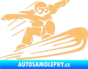 Samolepka Snowboard 014 pravá béžová