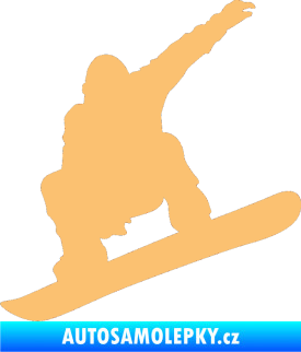 Samolepka Snowboard 021 levá béžová