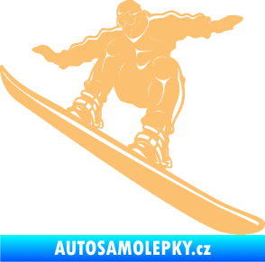 Samolepka Snowboard 038 levá béžová
